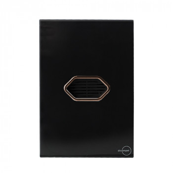 Conjunto Campainha Cigarra (SOM) 4x2 - Novara Preto Brilhante Ouro Rose